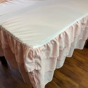 Sweet Jojo Designs Crib Bedskirt Dust Ruffle Pink Tiered Ruffle Nursery 15" Drop